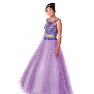 Bonny Bloom Two Piece Ballgown Quinceañera Lilac/Blue 5717